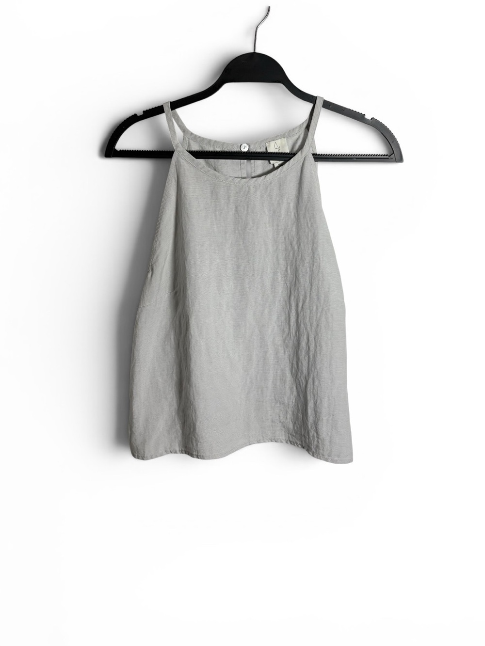 Joie Light Gray Linen-Blend Cami Spagetti Strap Tank Top